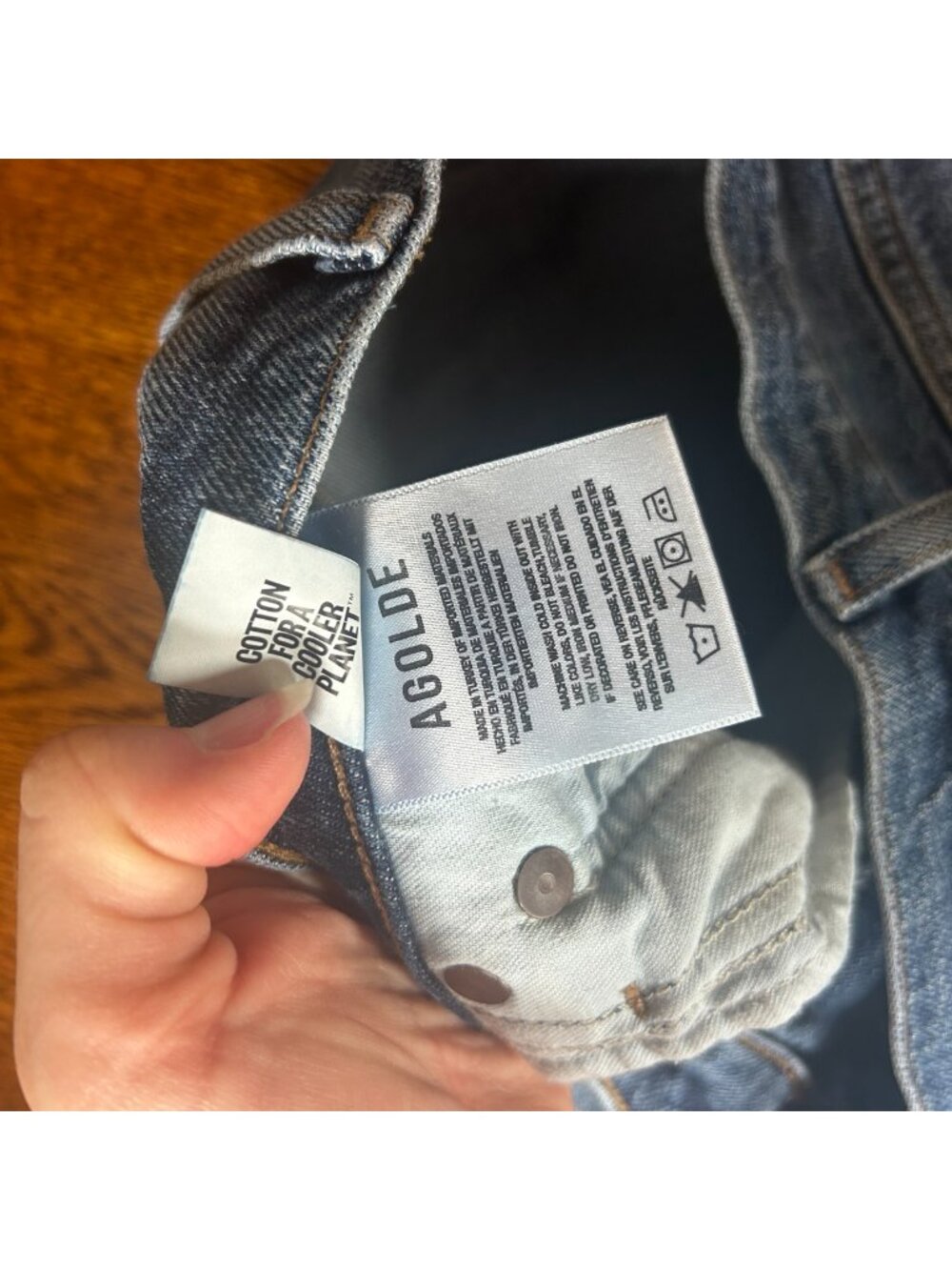 AGOLDE Ren High Rise Wide Leg Jeans Blue 26 - Picture 4 of 5